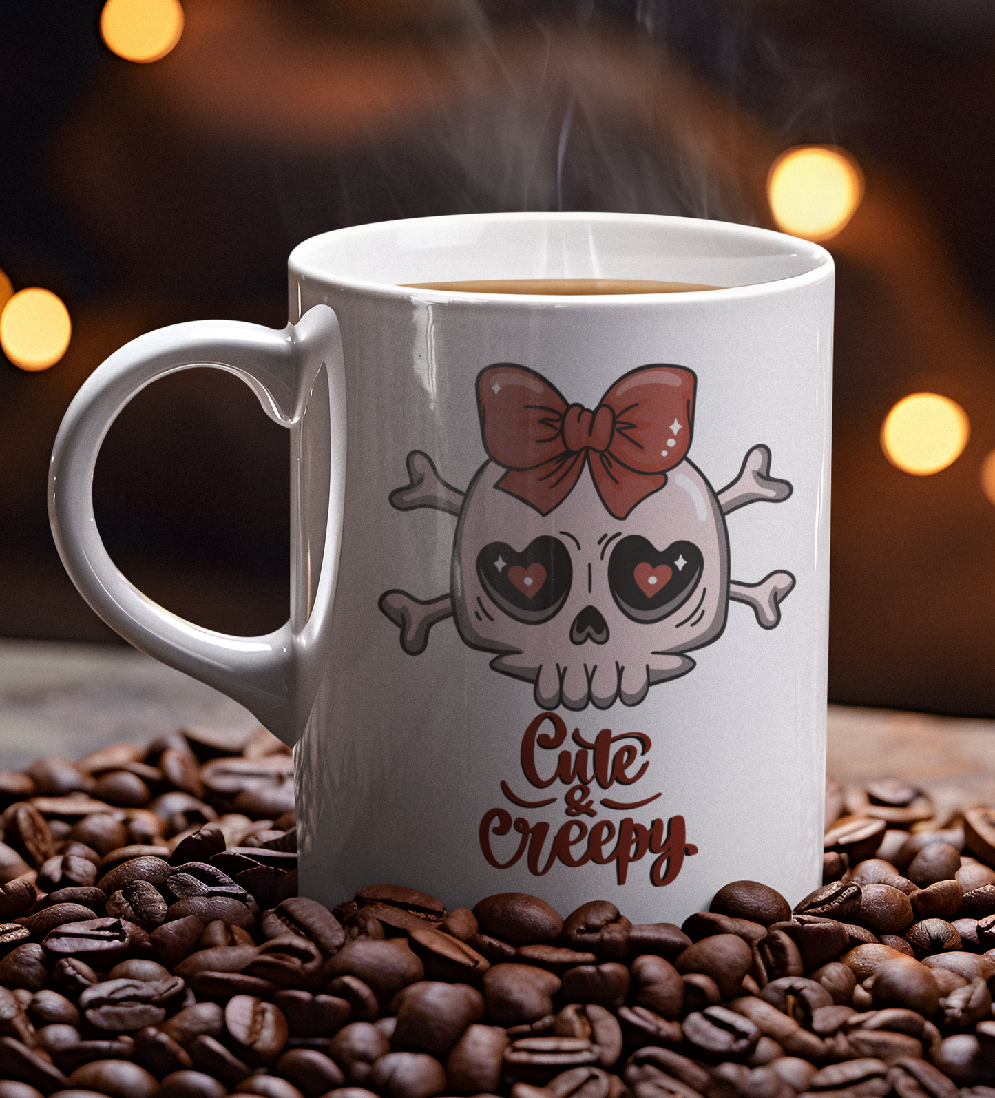 Cute & Creepy Cartoon Skull Mug