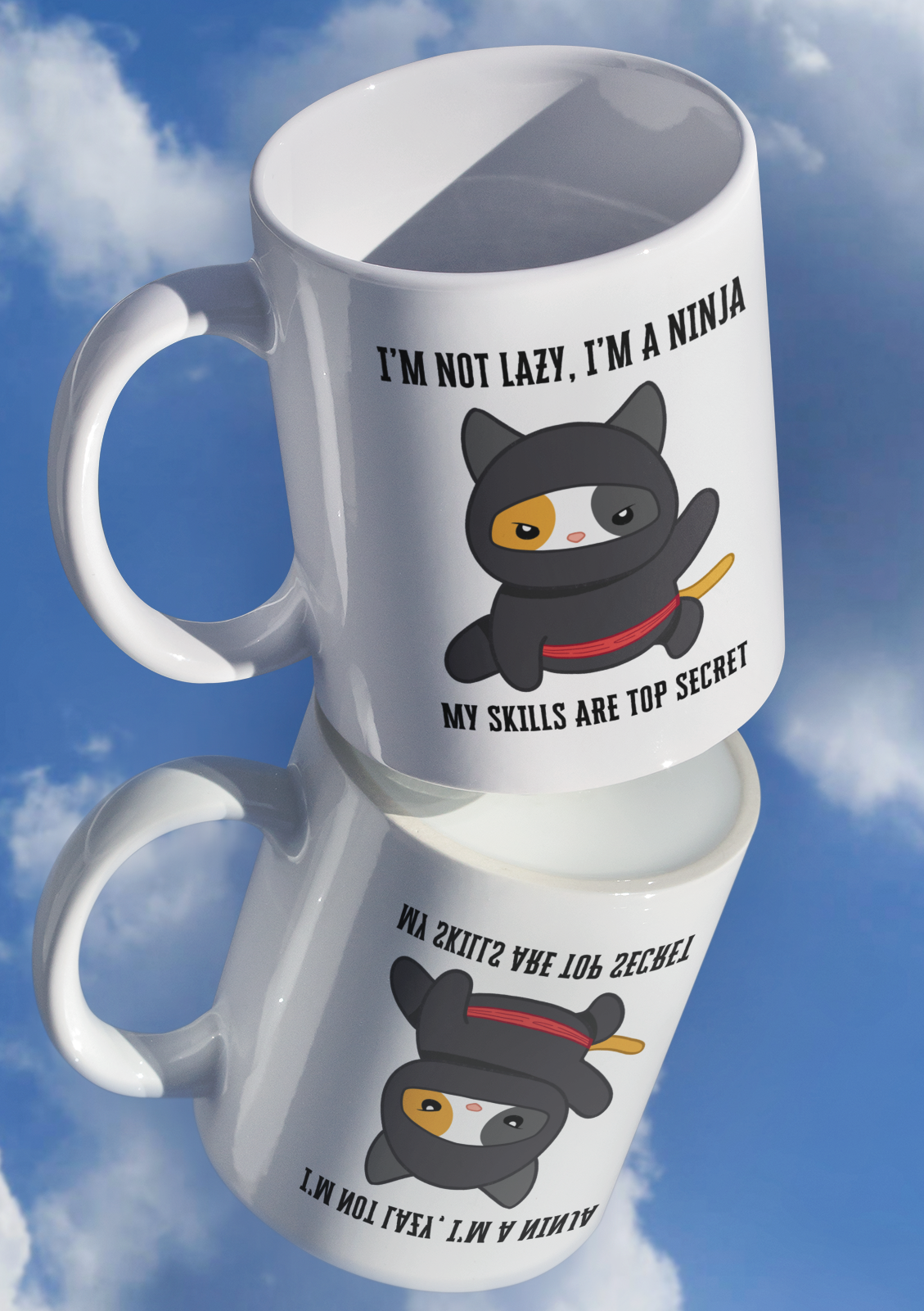 Lazy Ninja Cat Mug