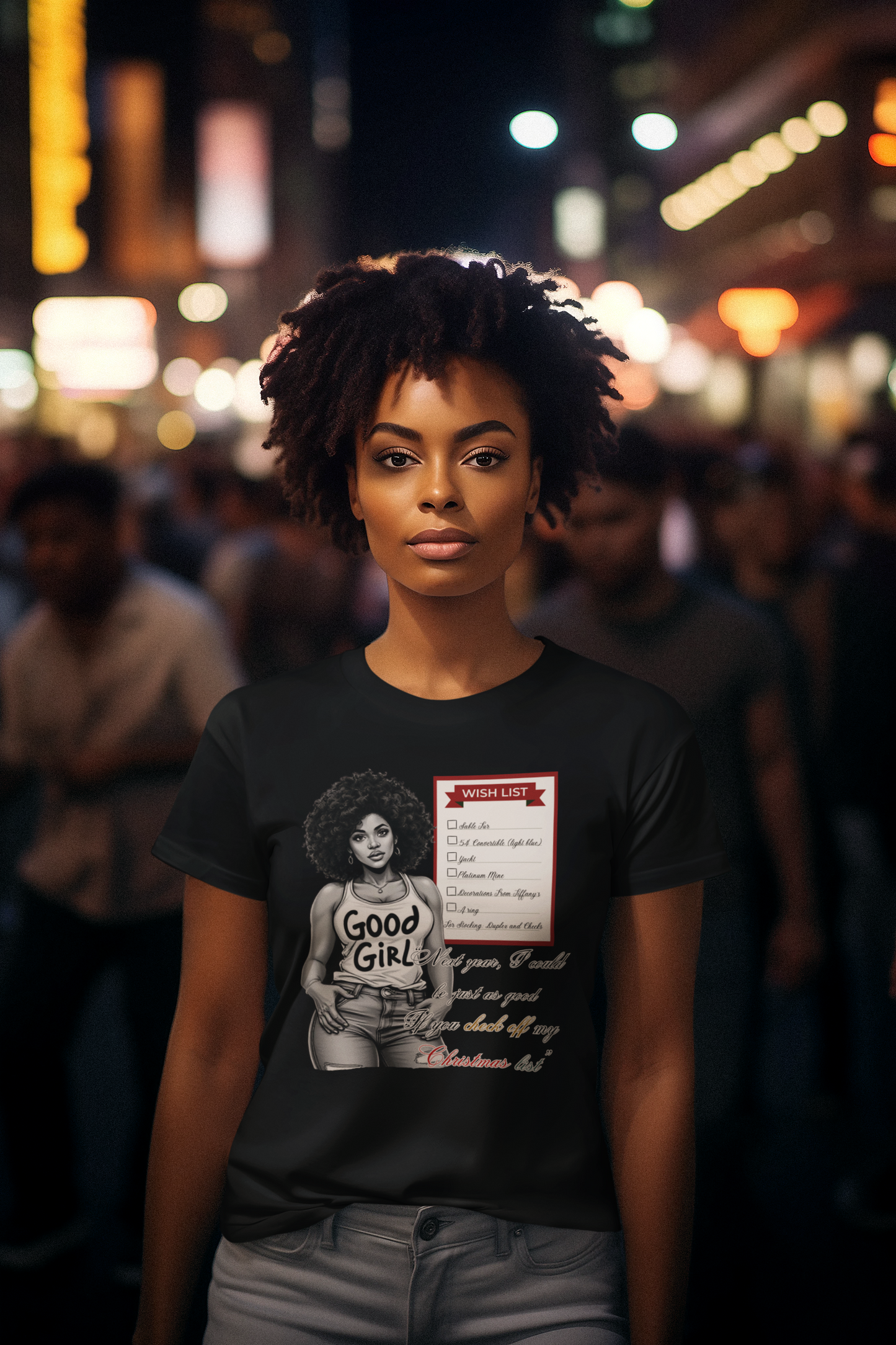 Good Girl Christmas Wishlist Graphic Tee