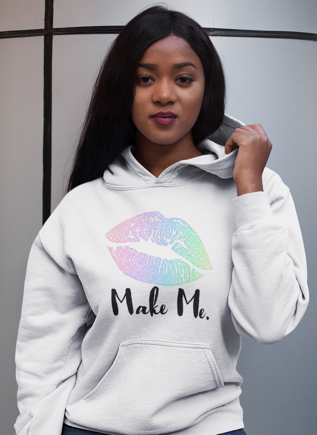 Make Me Rainbow Kiss Lips Pullover