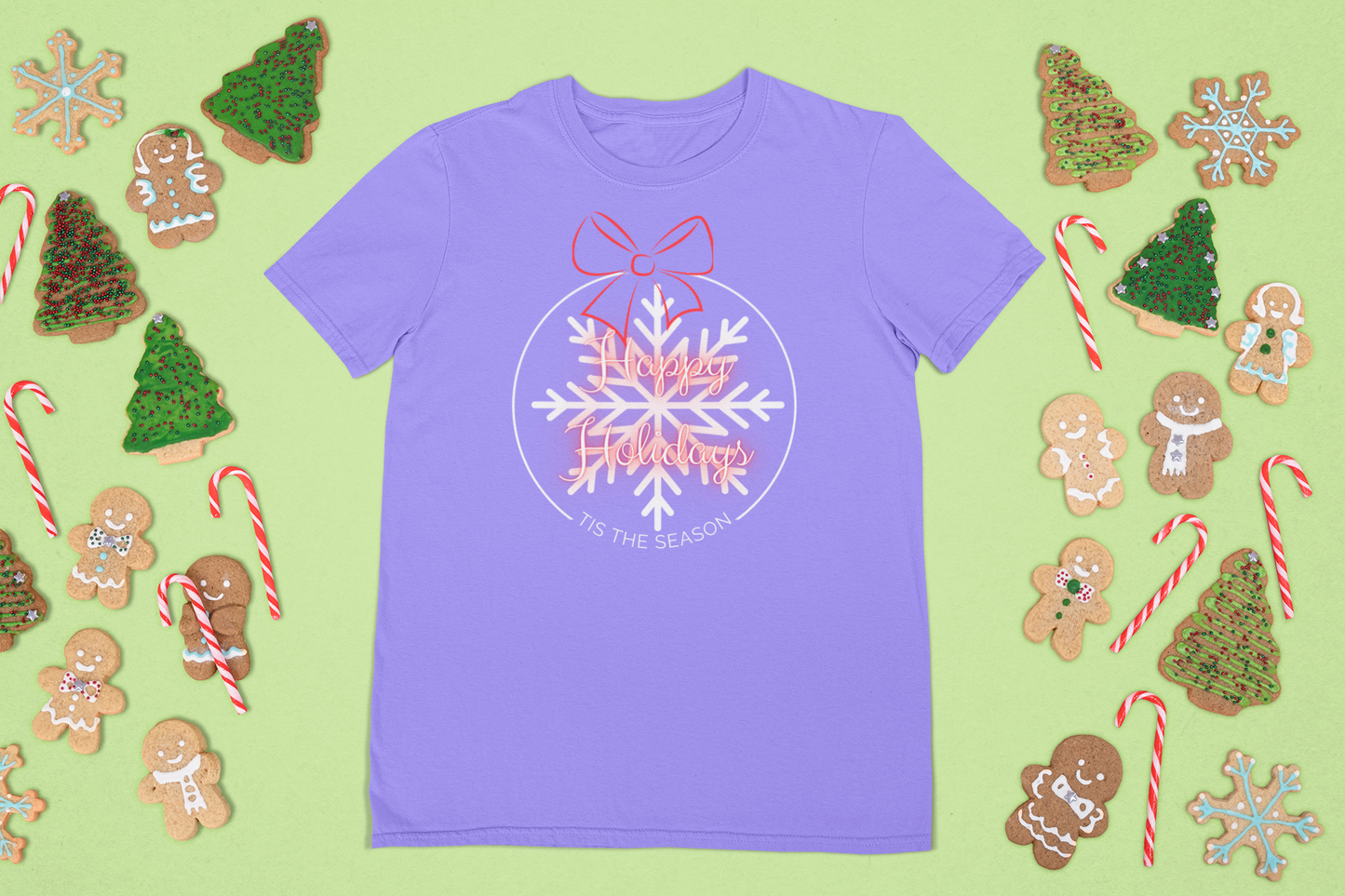Happy Holidays Tis The Season Ornament Graphic Tee