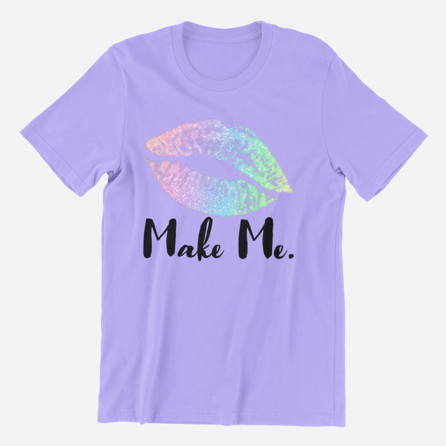 Make Me Rainbow Kiss Lips Graphic Tee