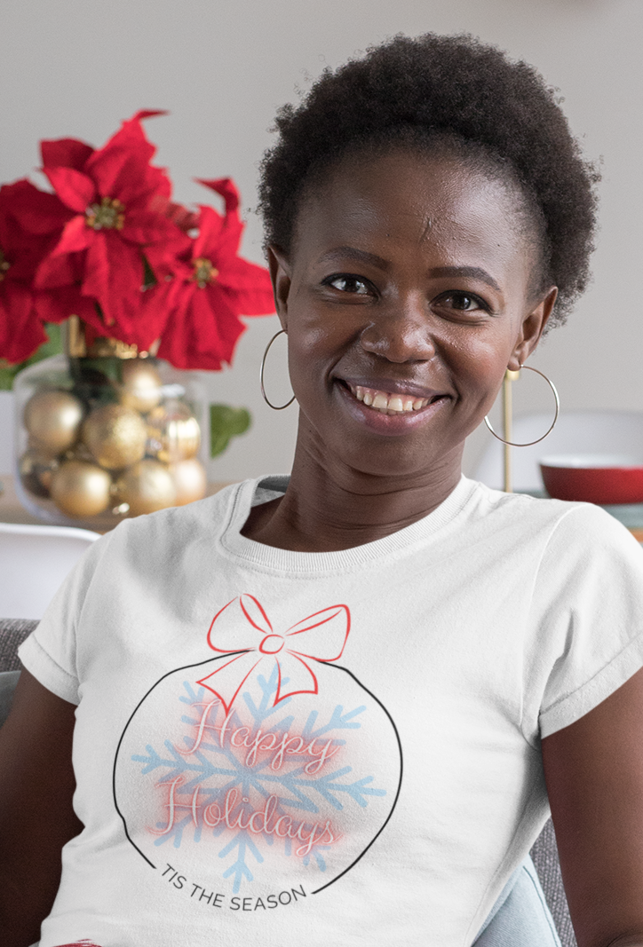 Happy Holidays Tis The Season Ornament Graphic Tee