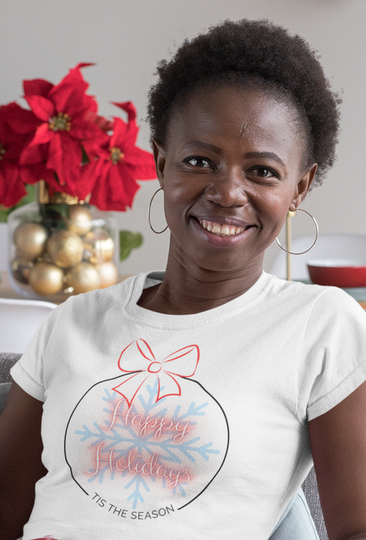 Happy Holidays Tis The Season Ornament Graphic Tee